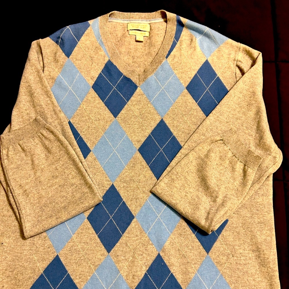 Banana Republic mens XL Cotton Cashmere V-neck sweater